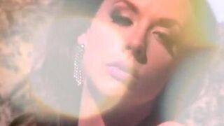 A luxurious whore in stockings fucks nonsense in her ass