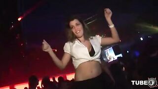 A group of students arranged an orgy and began to engage in sex
