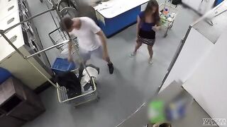 The girl was fooling around and got caught by a hidden camera