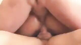 The blonde is fucking with her husband's friend on the couch