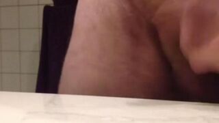 Fingered cunt and the guy’s hot release right on the table while working