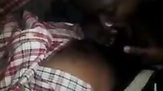 The negro fucks his fat wife in her ass hole. She has no other way out