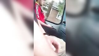 Bus driver did not notice how a man jerked his cock in front of him