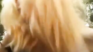 A young girl was sucking a cock in the park and got caught