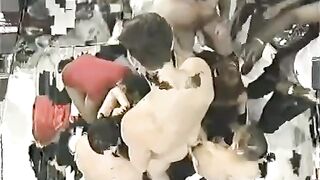 Bunch of guys fucked girl in public place