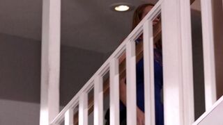 Cute baby Morgan Lee fucks her girlfriend with a strapon on the couch