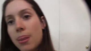A blowjob with a beautiful and delicious girl at home