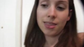 A blowjob with a beautiful and delicious girl at home
