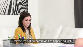Girl casting with beautiful blonde Tracy Lindsay in a lesbian episode