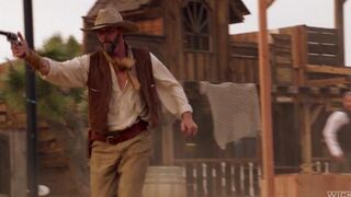 The cowboy punished a girl but did not leave marks on her pussy