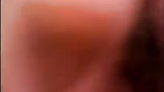 The man stuck his friend's dick in her mouth and she sucked it