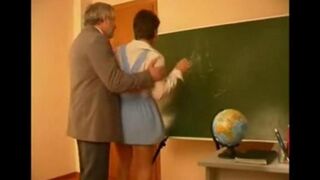 An old teacher seduced and fucked her student, who is over 18