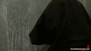A sexy girl is tightly tied up and has sex in her mouth