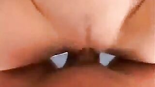 A girl was excited and satisfied with her pussy