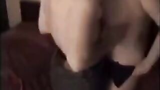 A full-sized pretty girl is fucking with a young boy