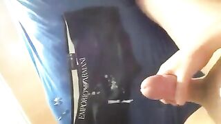 The guy was jerked off his dick, but without sperm discharge in the end