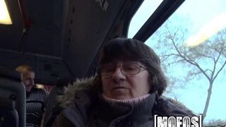 A girl was fucked in her ass directly on the bus, just like in other daring public scenes