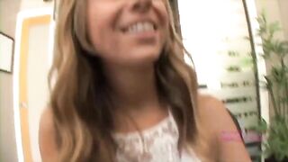 The girl is shown to show her boobs, but she performs like a slut