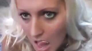 Delicious sperm on a spoon, whipped by a clever girl