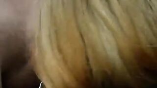 A winter blowjob scene shot on the street with a captivating POV view