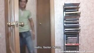 Young guy makes amateur porn videos with his girlfriend on camera