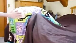 A girl in a BDSM role with her brother as her master