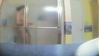 A girl took shower not knowing that there is a hidden camera