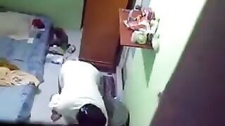 Camera with secret filming in the girl's hostel room