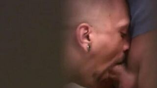 Two guys jerking each other's cocks in the public toilet