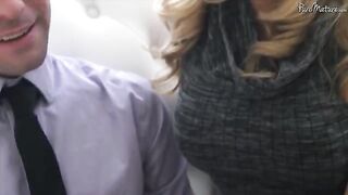 A cute girl with a shaved pussy is fucked by her nice boyfriend on the couch