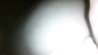 The girl was caught at night for a passionate encounter on camera