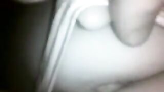 The girl was caught at night for a passionate encounter on camera