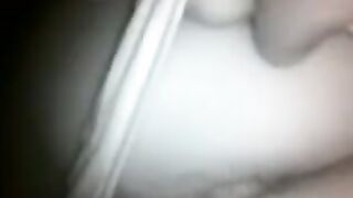 The girl was caught at night for a passionate encounter on camera