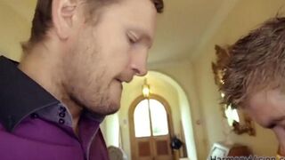 Two cocks fucked the ass of a naive and innocent young beauty
