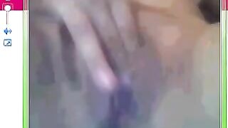 A girl showed the guy her big pussy in a live chat camera