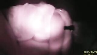 A hole in the wall allowed neighbors to have sex, showcasing peeping excitement
