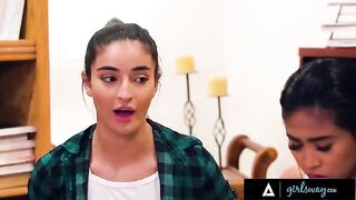 Two sexy teens have a sudden urge to drink
