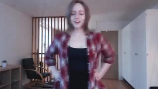 The girl was masturbating with a large toy, her sweet moans filled the room