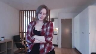 The girl was masturbating with a large toy, her sweet moans filled the room