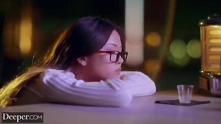 Petite beauty Lulu Chu gets her pussy full of sticky sperm in a passionate scene