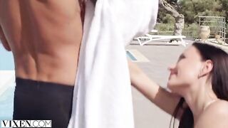 Two close friends share intimate moments with a married man in a steamy Vixen scene