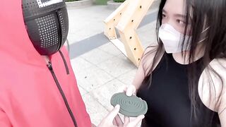 A hot Chinese girl participates in a risky game with a sexual twist inspired by Squid Game
