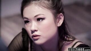 Petite slut Lulu Chu seduced at her stepdad’s funeral