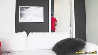 A man roughly fucks a pretty woman in the shower, showcasing intense passion