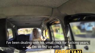 The bride met a hot guy in the car and changed clothes