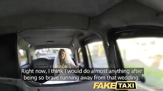 The bride met a hot guy in the car and changed clothes