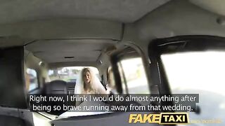 The bride met a hot guy in the car and changed clothes