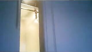 Wife ran in thongs around the apartment with the troops