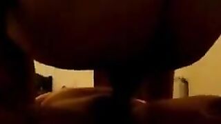 A woman with a belly of a harlot after giving birth gets fucked hard