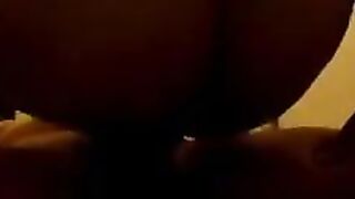A woman with a belly of a harlot after giving birth gets fucked hard